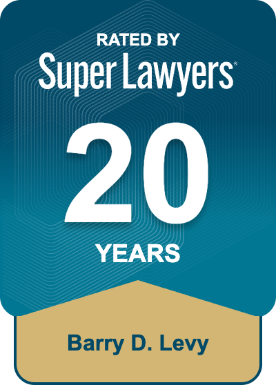 Barry D. Levy rated by Super Lawyers for 20 years